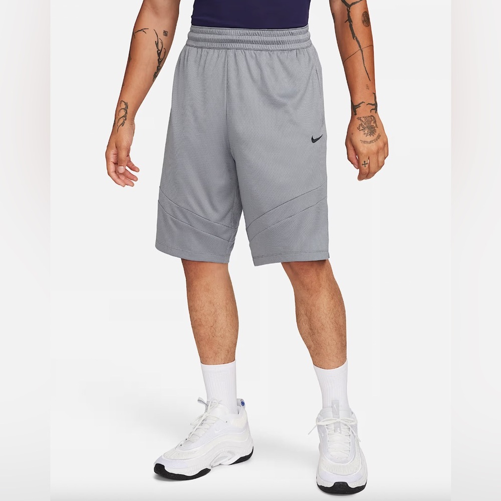 Nike - Men’s Dri-FIT Icon Basketball Shorts in Grey - Size S